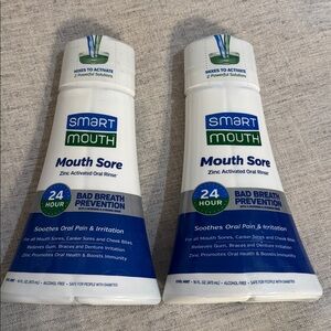 2 x Smart Mouth mouth sore mouthwash full size EXPIRED AS IS NEW